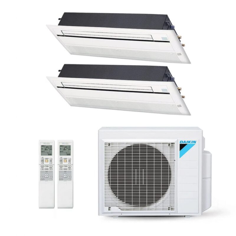 Ar-Condicionado Multi Split Inverter Daikin 34.000 BTUs (2x Evap Cassete 1 Via 18.000) Quente/Frio 220V